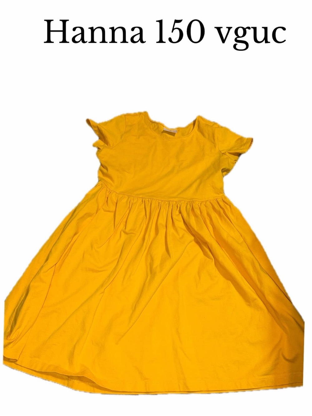 Hanna Andersson 150 size 12 yellow dress